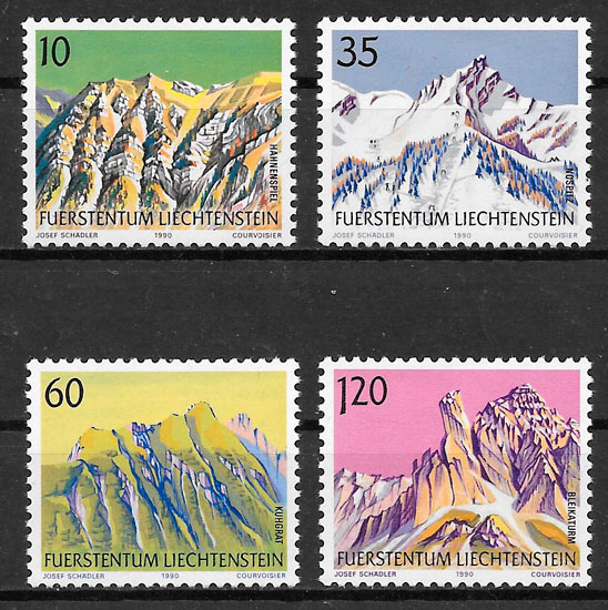 colección sellos turismo Liechtenstein 1990