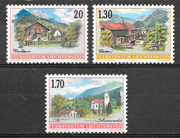 sellos arquitectura Liechtenstein 1997
