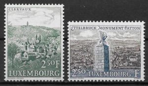 filatelia arquitectura Luxemburgo 1961