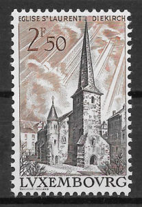 filatelia arquitectura Luxemburgo 1962