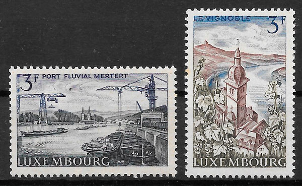 filatelia colección 1967 Luxemburgo