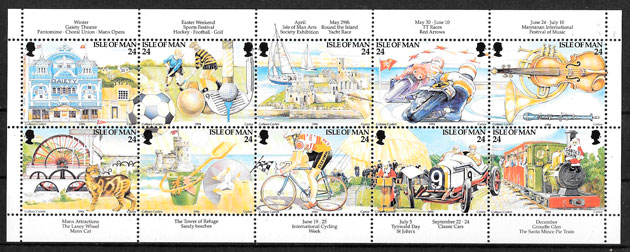 sellos turismo Isla de Man 1994