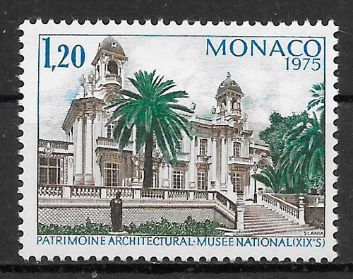 filatelia colección arquitectura Mónaco