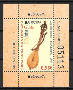 filatelia Europa Montenegro 2014