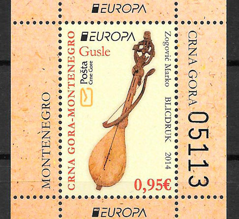 filatelia Europa Montenegro 2014