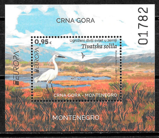 coleccion sellos Europa Montenegro 2021