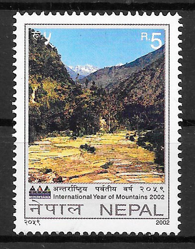 filatelia turismo Nepal 2002