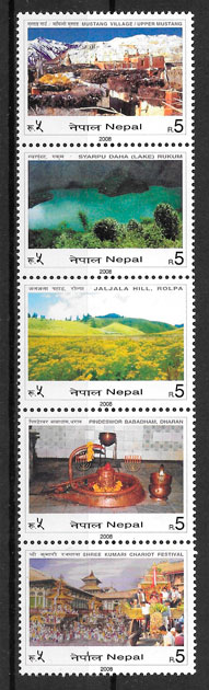 colección sellos turismo Nepal 2008