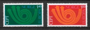 colección sellos Europa Noruega 1973