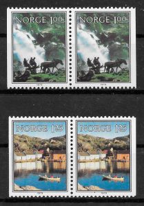 colección sellos turismo Noruega 1979