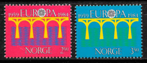 colección selos Europa Noruega 1984