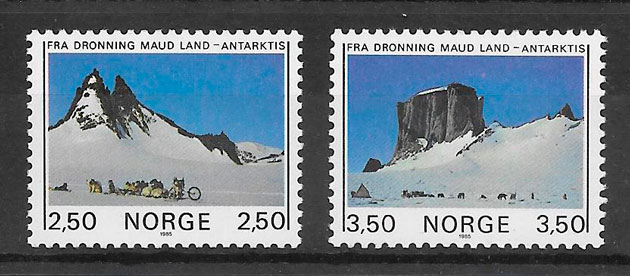 colección sellos turismo Noruega 1985