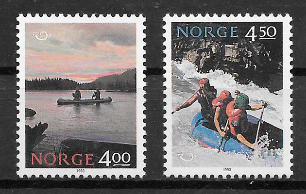 colección sellos turismo Noruega 1993
