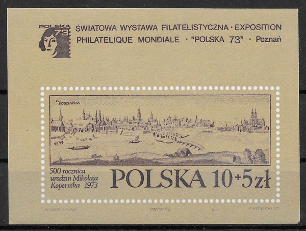filatelia turismo Polonia 1973