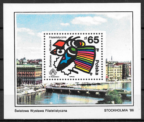 colección sellos turismo Polonia 1986