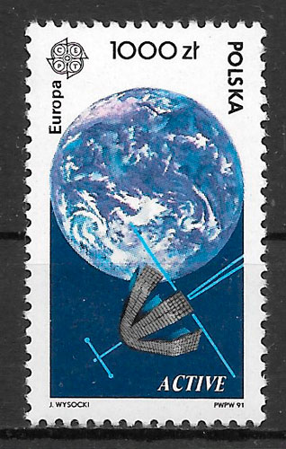sellos Europa Polonia 1991