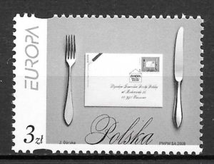 sellos Europa Polonia 2008