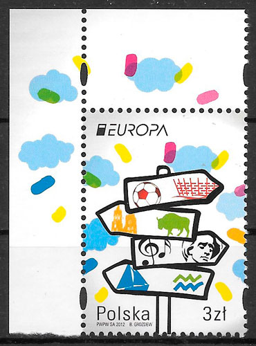 sellos Europa Polonia 2012