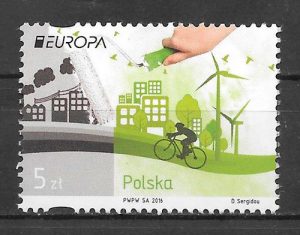 filatelia tema Europa Polonia 2016