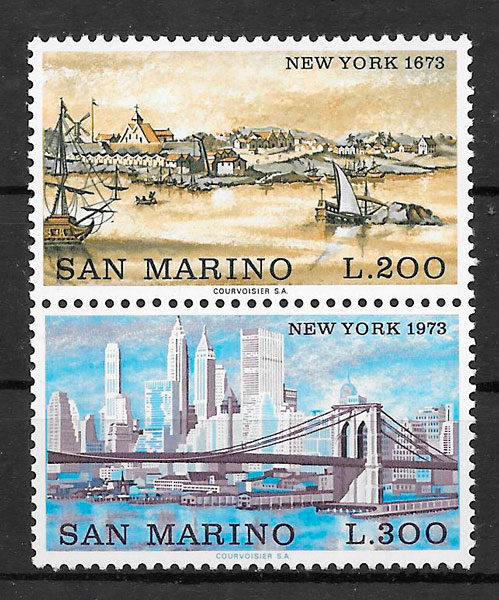 sellos arquitectura San Marino 1973