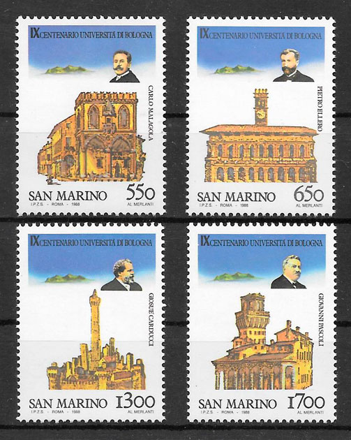 sellos arquitectura San Marino 1988