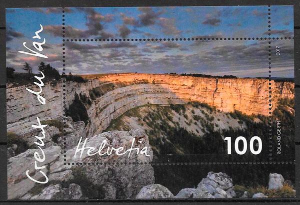 colección sellos turismo Suiza 2017