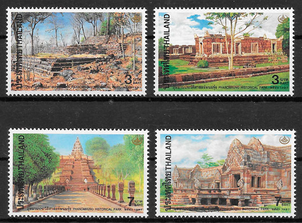 filatelia colección arquitectura Tailandia 1997