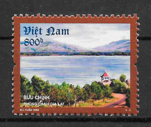 filatelia colección arquitectura Viet Nam 2005