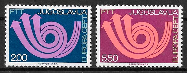 sellos Europa Yugoslavia 1973