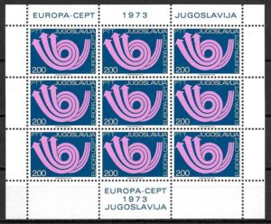 sellos Europa Yugoslavia 1973