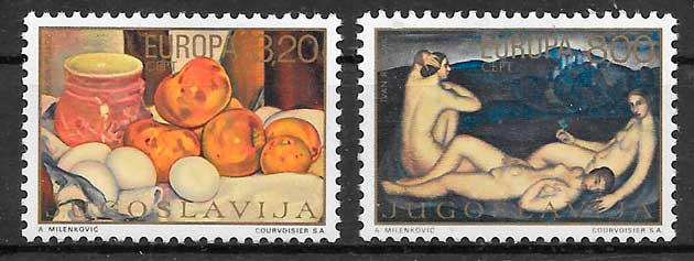 sellos Europa Yugoslavia 1975