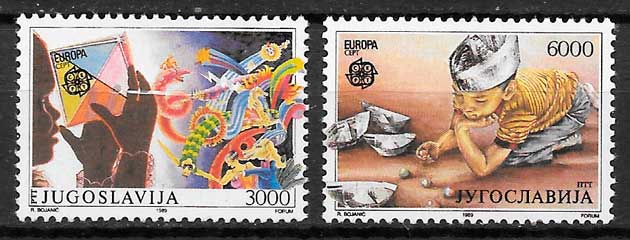 filatelia coleccion Europa Yugoslavia 1989