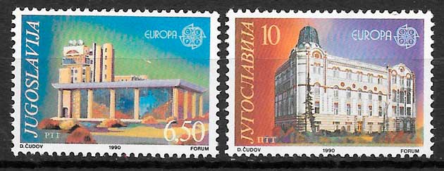 sellos Europa Yugoslavia 1990