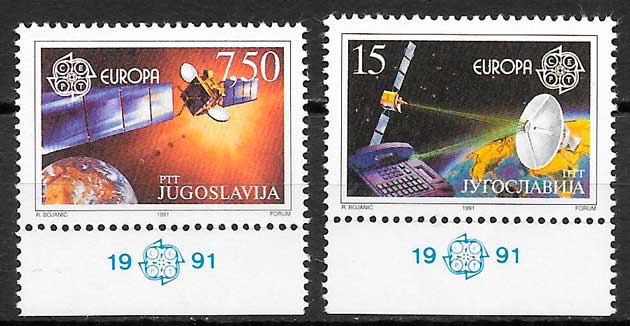 sellos Europa Yugoslavia 1991