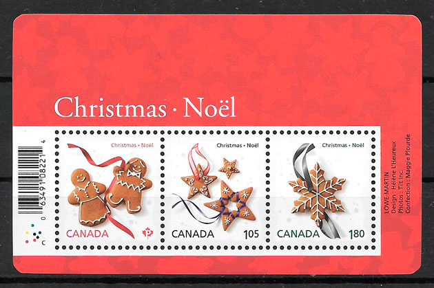 sellos navidad Canada 2012