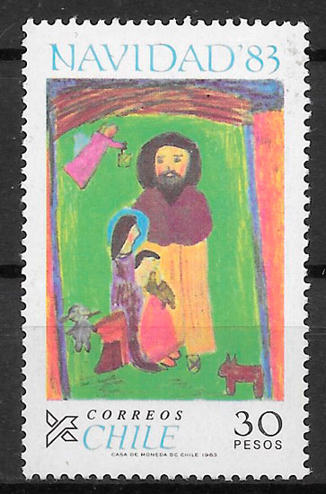 sellos navidad Chile 1983