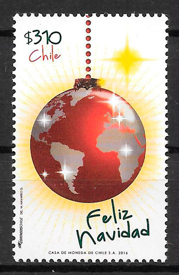 filatelia colección navidad Chile 2016