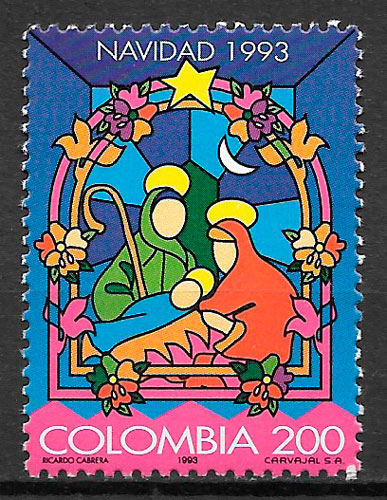 filatelia colección navidad Colombia 1993