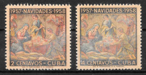 sellos navidad Cuba 1958