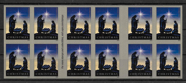colección sellos navidad USA 2016