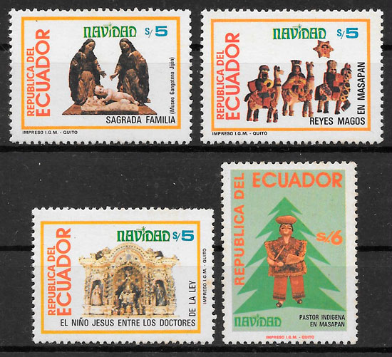 selos navidad Ecuador 1984