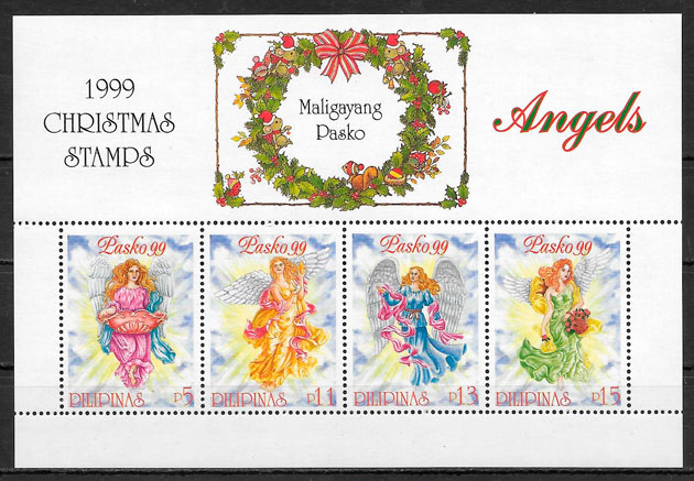 colección sellos navidad Filipinas 1999