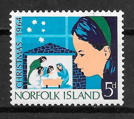 sellos navidad Norfolk Islands 1964