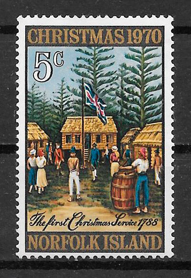 sellos navidad sellos navidad Norfolk Islands 1970