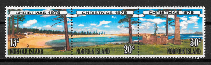 filatelia navidad Norfolk Island