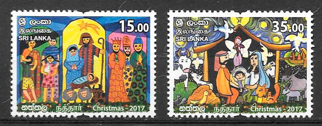 filatelia navidad Sri Lanka 2017