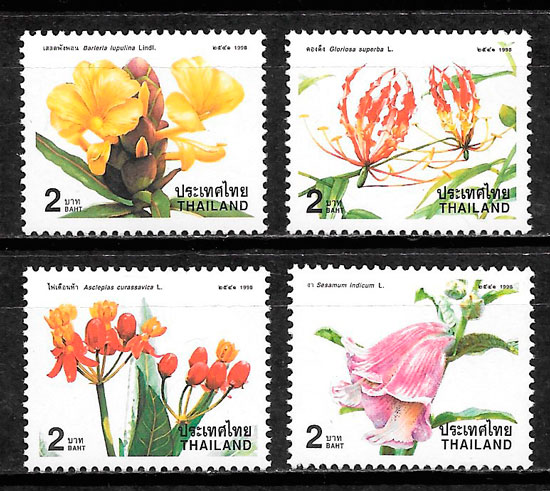 colección sellos navidad Tailandia 1998
