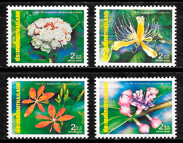 colección sellos navidad Tailandia 2000