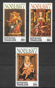 filatelia colección sellos navidad Togo 1974