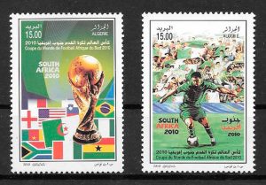 colección sellos fútbol Argelia 2010